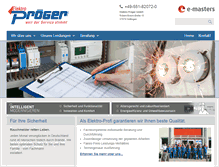 Tablet Screenshot of elektro-proeger.com